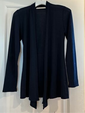 Open Front Lightweight Cardigan in Navy